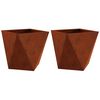 vidaXL Taimekast 2 pcs Rooste 40 x 40 x 40 cm terase t&uuml;&uuml;p