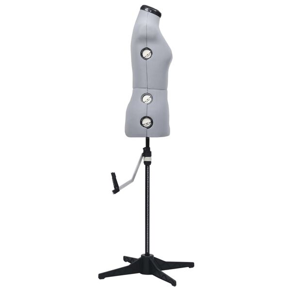 vidaXL reguleeritav kleidimannekeen, naine, hall, S, suurus 33-40