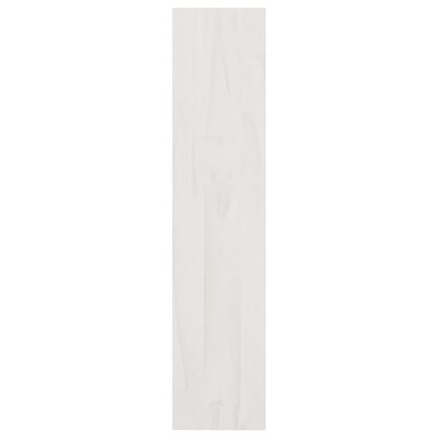 vidaXL raamaturiiul/ruumijagaja, valge, 100x30x135,5 cm, täismännipuit