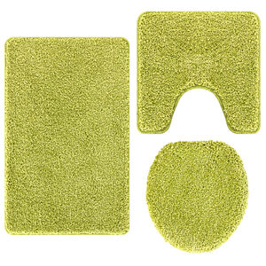 vidaXL Libisemiskindel vannimatti komplekt 3 pcs Roheline PP