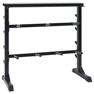 vidaXL K&auml;e raskuste riiul Must 99 x 45 x 95,5 cm Pulberv&auml;rvitud teras