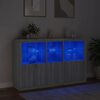 vidaXL puhvetkapp LED-tuledega, hall Sonoma tamm, 162 x 37 x 100 cm