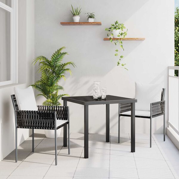 vidaXL Aia s&ouml;&ouml;gilaudade komplekt 3 pcs Pruun ja must PE rattan