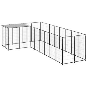 vidaXL koeraaedik, must, 6,05 m&sup2;, teras