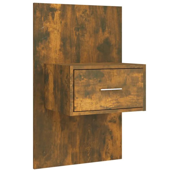 vidaXL voodipeats kappidega, suitsutatud tamm, tehispuit