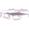 vidaXL Voodi raam Neutraalne 200 x 200 cm Tahke m&auml;nd