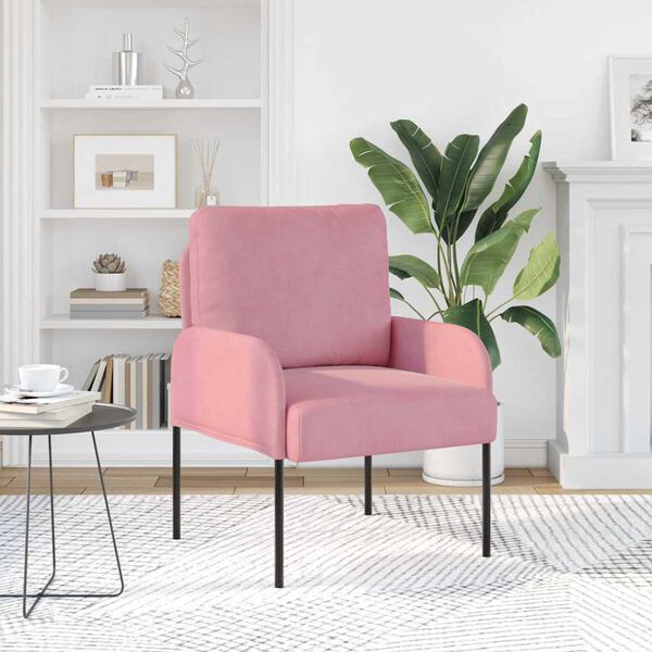 vidaXL Diivanid padjaga 55cm Roosa Vineer