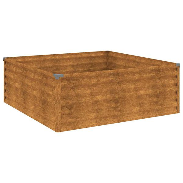 vidaXL taimekast, 100 x 100 x 36 cm, Corten-teras