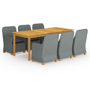 vidaXL 9-osaline aiam&ouml;&ouml;bli s&ouml;&ouml;gikomplekt, helehall