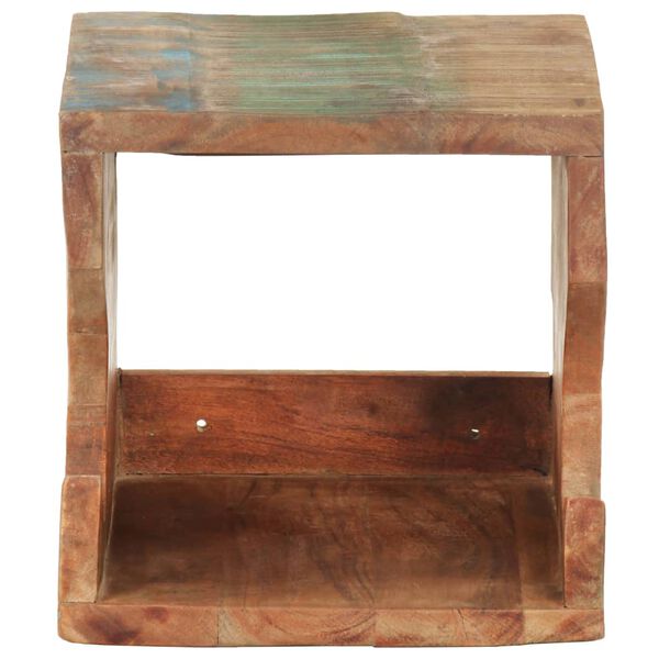 vidaXL seina jalgrattanagi, 35x25x25 cm, must, taastatud puit