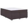 vidaXL Voodi raam madratsiga Tume pruun 160 x 200 cm kangas