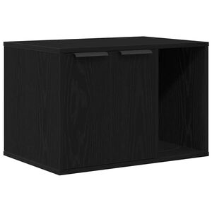 vidaXL kassiliivakasti kest, must tamm, 60 x 40 x 40 cm, t&ouml;&ouml;deldud puit