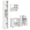 vidaXL Vannitoa m&ouml;&ouml;bleset sahtliga uksega 4 pcs Kergelt l&auml;ikiv valge