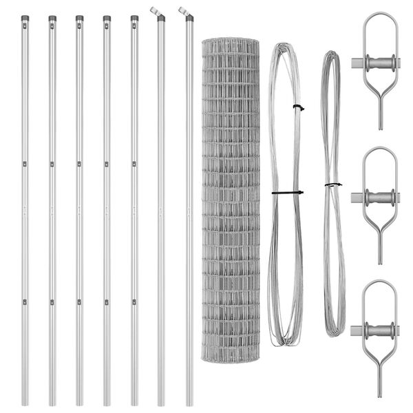 vidaXL Aed koos postiga H&otilde;bedane 1,6 x 10 m Terased ja PVC