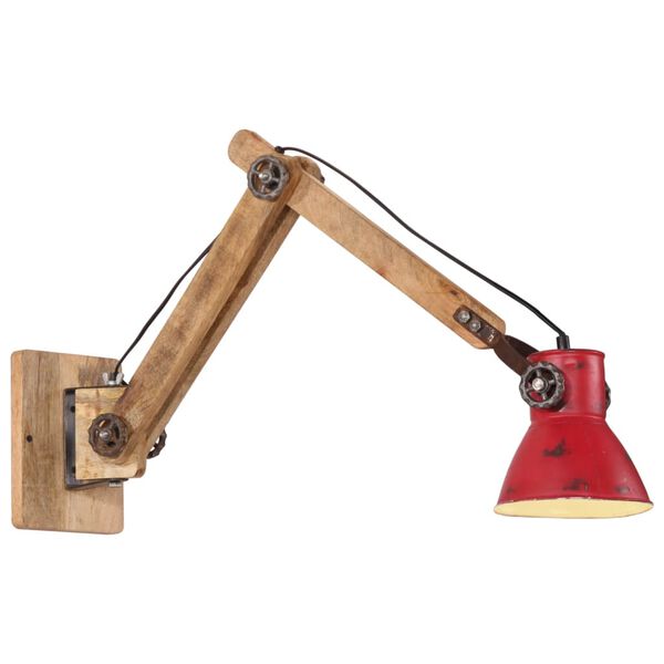 vidaXL seinalamp, 25 W, kulunud punane, 96 x 15 x 20 cm, E27