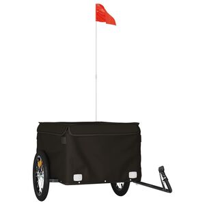 vidaXL jalgratta haagis, must, 45 kg, raud