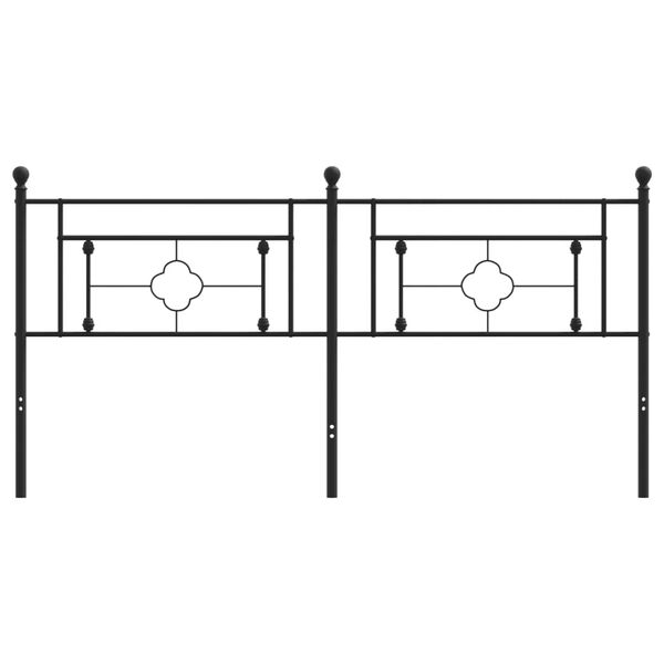 vidaXL metallist voodipeats, must, 180 cm
