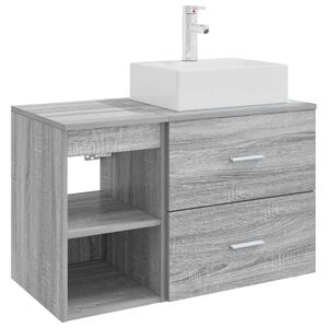 vidaXL Vannitoa m&ouml;&ouml;bleset 2 pcs Hall Sonoma Tehispuit
