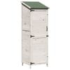 vidaXL Aiashed katusega Valge 59,5 x 56 x 176,5 cm Tugev kuusepuit