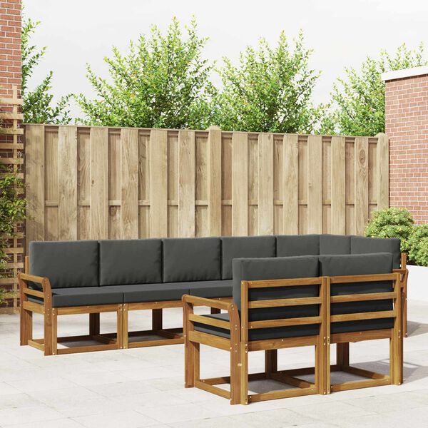 vidaXL V&auml;li diivanikomplekt padjaga 8 pcs Looduslik ja antriit