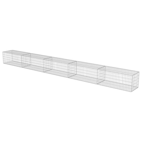 vidaXL kattega gabioonsein, tsingitud teras, 600 x 50 x 50 cm