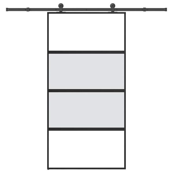 vidaXL l&uuml;kanduks riistvara komplektiga 102,5x205 cm karastatud klaas