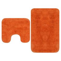 vidaXL 2-osaline vannitoamattide komplekt, kangas, oranž