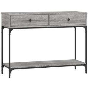 vidaXL konsoollaud, hall Sonoma tamm, 100 x 34,5 x 75 cm, tehispuit