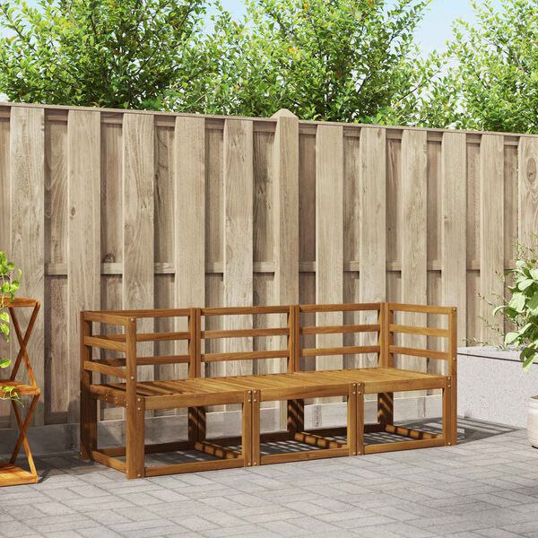 vidaXL V&auml;li diivanikomplekt padjaga 3 pcs Looduslik ja Hele Hall