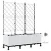 vidaXL Aiakonteiner Kastmise ja Ratastega 3 tk Valge 120 x 40 x 148 cm