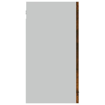 vidaXL seinakapp klaasiga, suitsutatud tamm, 80 x 31 x 60 cm tehispuit