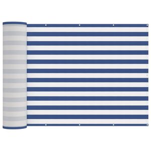 vidaXL Baldahhiin 180 x 800 cm PU kaitsega kangas Sinine ja Valge