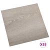 vidaXL P&otilde;randaplaadid 55 pcs Pruunikashall 5,11 m&sup2; PVC