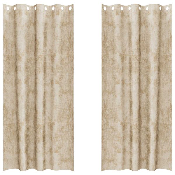 vidaXL Satiinist kardinad kardinatega 2 pcs cream 245 x 140 cm Samet