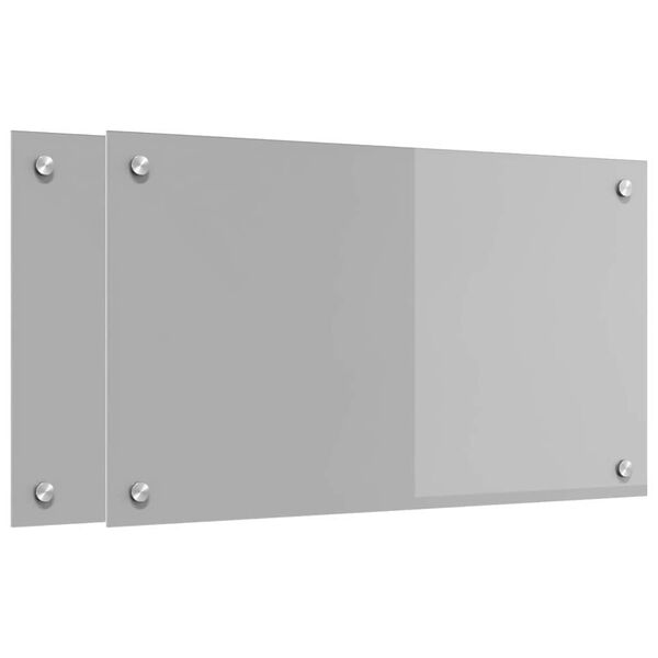 vidaXL K&ouml;gi Splashback 2 pcs Helehall 70 x 40 cm karastatud klaas