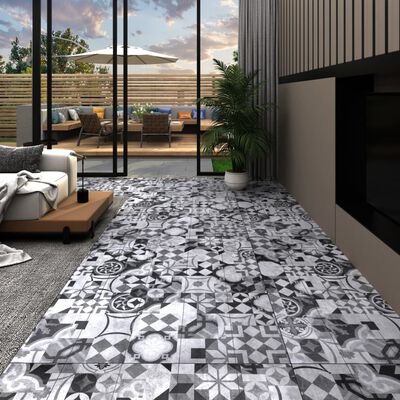 vidaXL iseliimuvad PVC-põrandaplaadid 5,21 m², 2 mm, hall muster