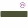 vidaXL muru&auml;&auml;red 10 tk oliivroheline 25x103 cm k&uuml;lmvaltsitud teras