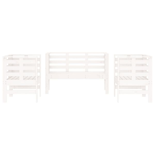 vidaXL 3-osaline aiam&ouml;&ouml;blikomplekt, valge, m&auml;nnipuit