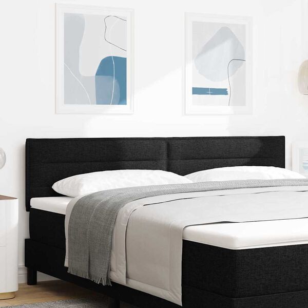 vidaXL LED peatoed LED -ribatuledega peaga Must 180 cm Pol&uuml;ester