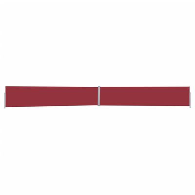 vidaXL lahtitõmmatav terrassi külgsein, 170 x 1200 cm, punane