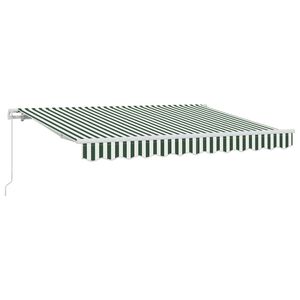 vidaXL K&auml;igukohandatav varikatus Roheline 250 x 200 cm kangas