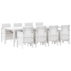 vidaXL Aia s&ouml;&ouml;gilaudade komplekt 9 pcs Helehall Polt rattan