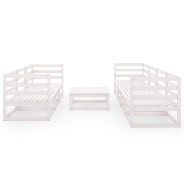 vidaXL 8-osaline aiam&ouml;&ouml;blikomplekt, valge, m&auml;nnipuit