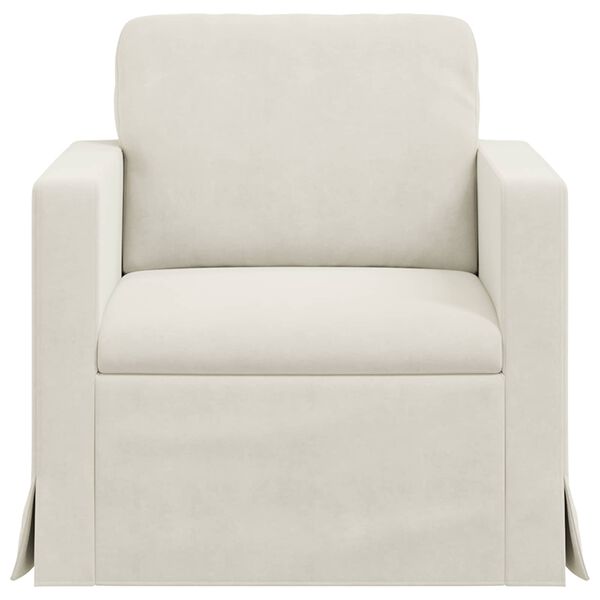 vidaXL Diivan cream &Uuml;ldm&otilde;&otilde;tmed: 78 x 78 x 80 cm (L x S x K) Samet