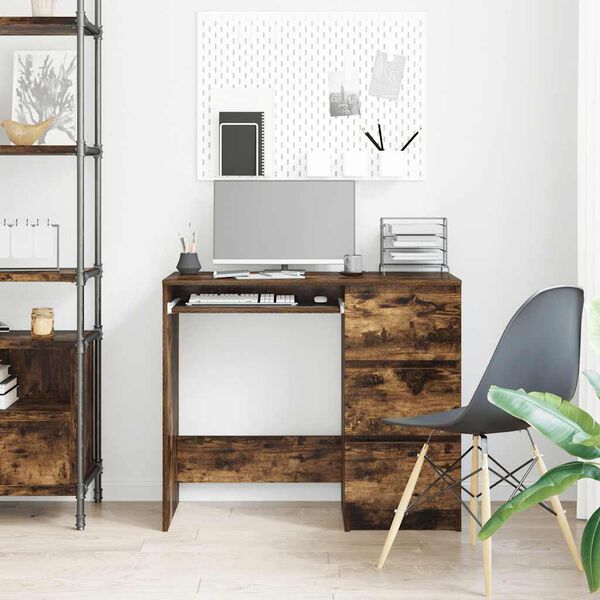 vidaXL kirjutuslaud, suitsutatud tamm, 90 x 45 x 76 cm, tehispuit