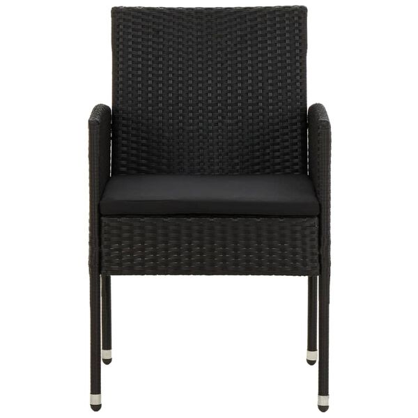 vidaXL 9-osaline aiam&ouml;&ouml;blikomplekt, pol&uuml;rotang, must