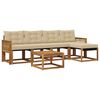 vidaXL V&auml;li diivanikomplekt padjaga 6 pcs Looduslik ja beež