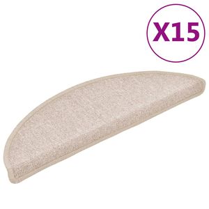 vidaXL trepimatid 15 tk 56 x 17 x 3 cm hallikaspruunid poolringikujulised