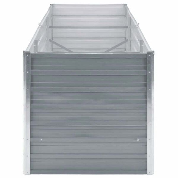 vidaXL taimelava, tsingitud teras, 240 x 80 x 77 cm, hall