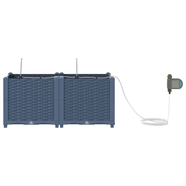 vidaXL Aia istutuspot 2 pcs Hall 80 x 40 x 37,5 cm Plastmass